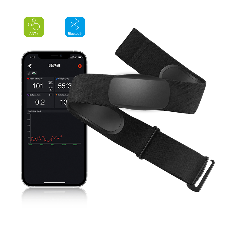 Chileaf CL800 Coronary heart Fee Monitor Chest Strap with BLE 5.0 & Ant+ Coronary heart Fee Sensor Belt, That includes IP67 Waterproof Score